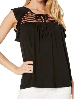 Sanctuary Wild Belle Embroidered Boho Daytime Blouse Aztec design NWT Size Small
